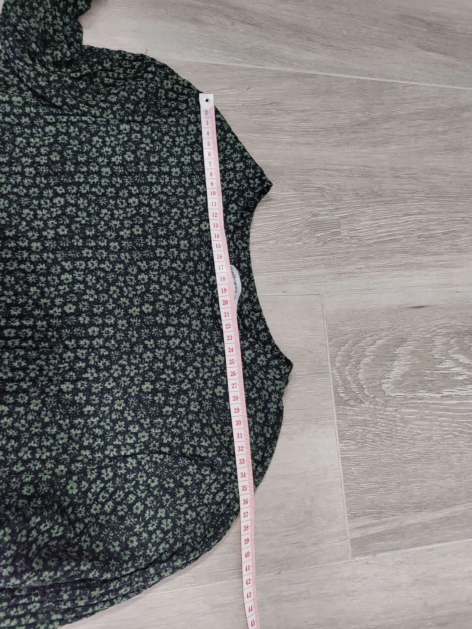 Vestido canalé floral verde Stradivarius – elástico – talla S – photo 10